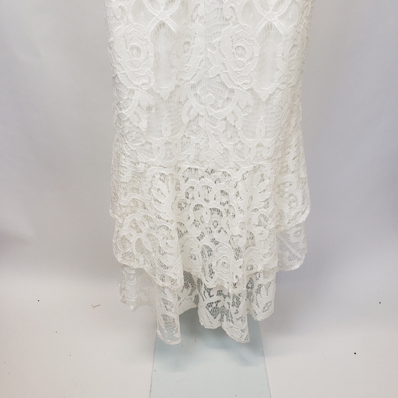 Two Sisters the Label Reyna White Dress midi lace size 4 - Picture 8 of 14
